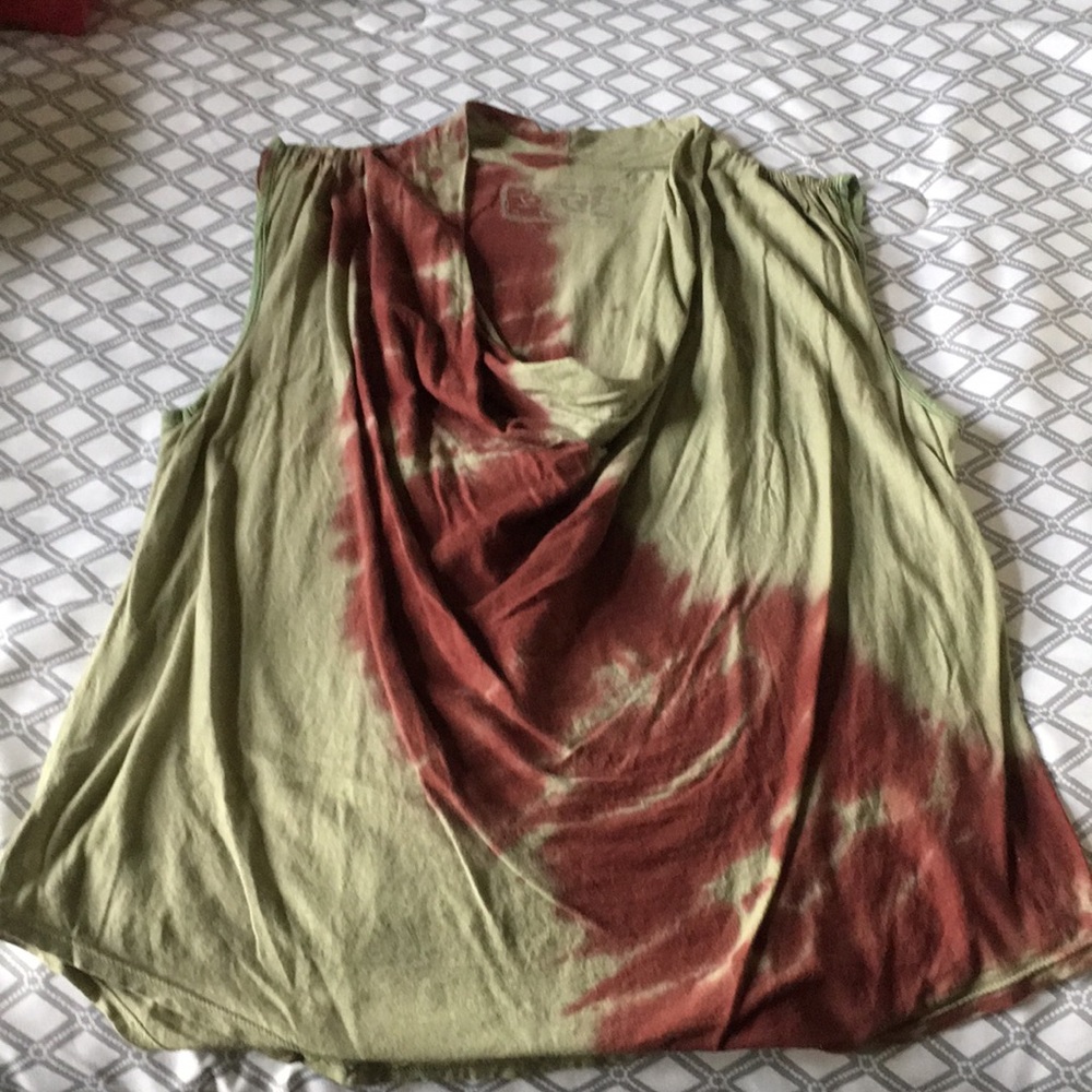 EUC Erge Tye Dye Sleeveless Cowl-neck Top